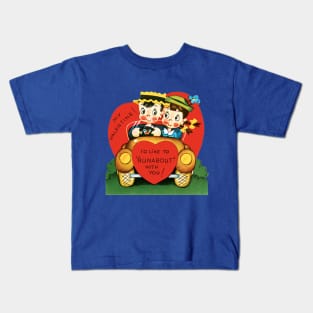 Retro Valentine's Day Heart Kids T-Shirt